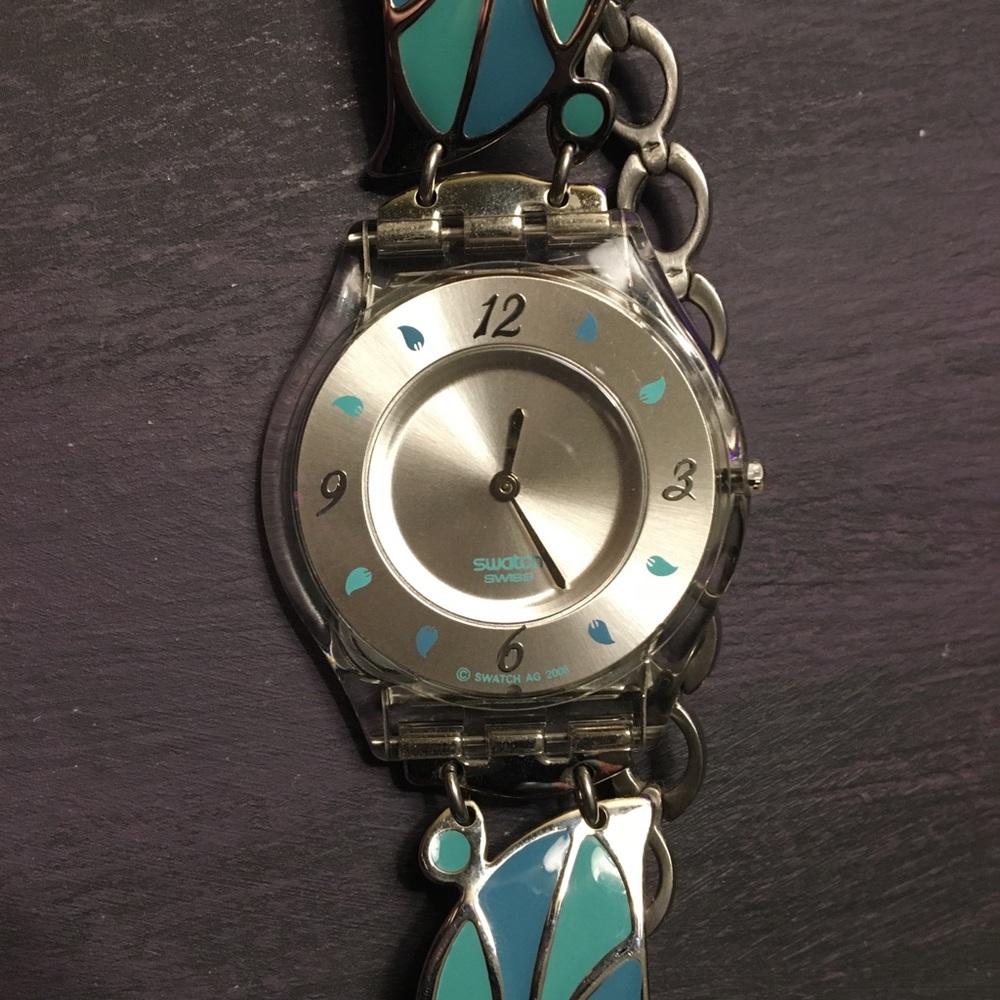 Women’s Swatch watch stainless/water resistant